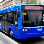 Tarjeta de transporte azul en Madrid